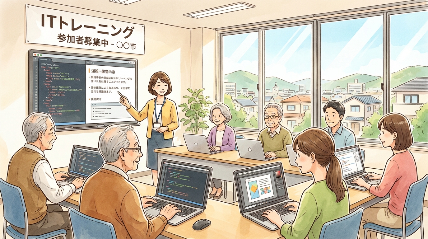 自治体IT研修の現地開催ワークショップの様子